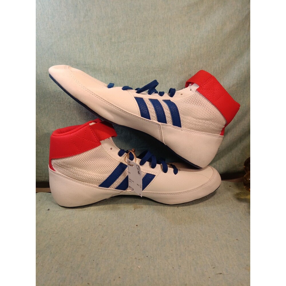Adidas Hvc Men 8Wrestling Shoes White Royal Red Lightweight Durable Fit
